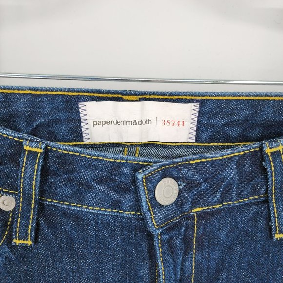 Paper Denim Cloth Jeans 28 Dark Wash Long Tall USA Made 100% Cotton Blue 38744 - Picture 2 of 10